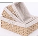 thumbnail image 1 of Cesta tejida de ratán para guardar cosméticos de escritorio Cesta tejida de ratán tejida con tela pastoral Cesta de almacenamiento, 1 of 4
