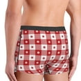 thumbnail image 3 of Fotbe Red Plaid Daisy Men’s Total Support Pouch Boxer Briefs, X-Temp Cooling, Moisture-Wicking Underwear, Regular, Long-leg and Trunk-XX-Large, 3 of 6