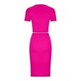thumbnail image 4 of Jalioing Women's 2 Piece Skirt Set Tight A-Line Midi Skirts with Short Sleeve Crop Top Slim 2PCS Ladies Sets, 4 of 6