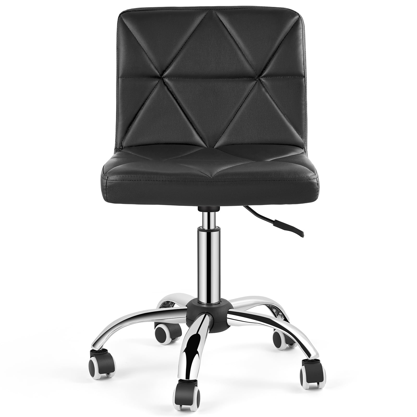 COSVALVE Armless Desk Chair Low Back Swivel Barber Chair Office