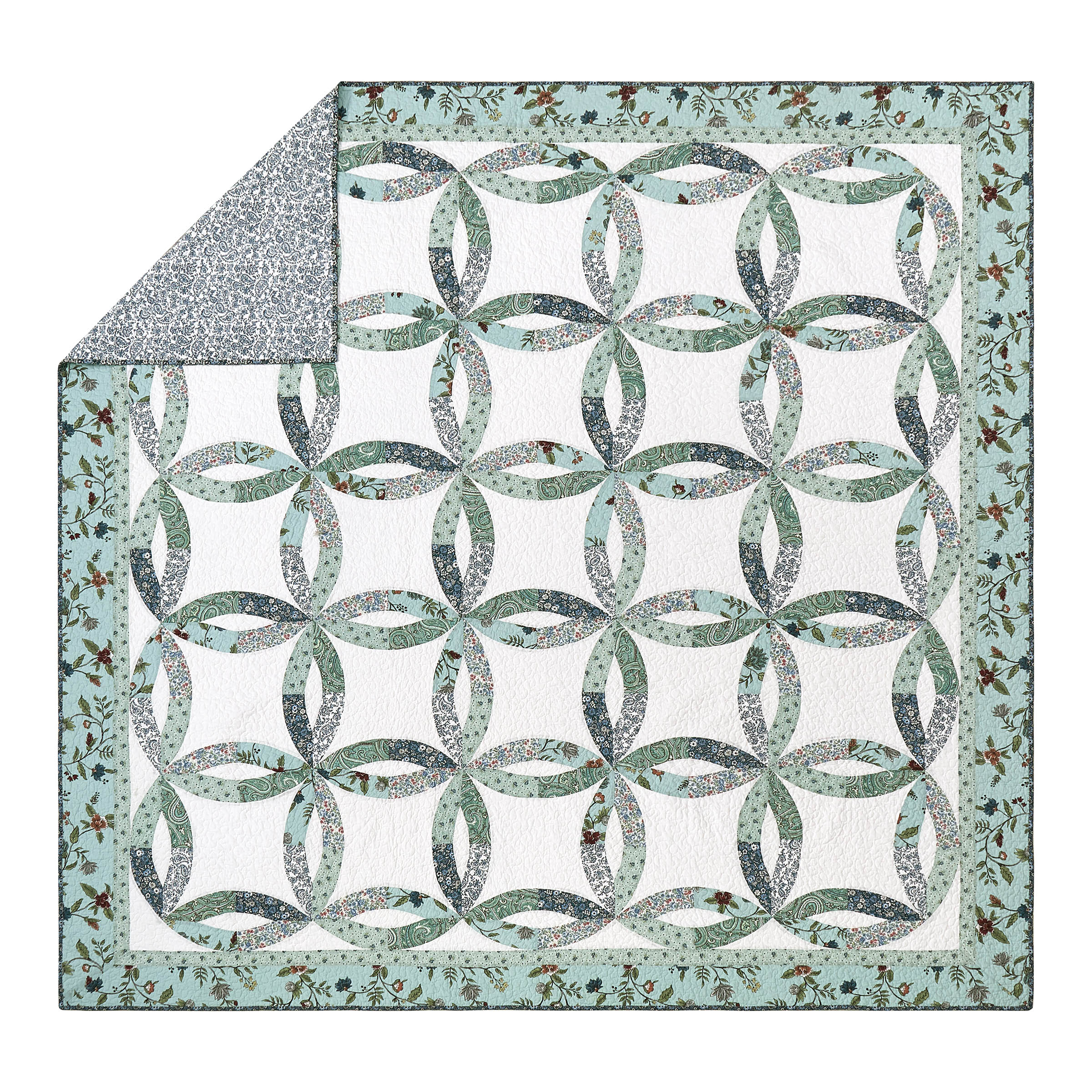Modern Heirloom Felicity Blue 2-Piece Quilt Set, Twin