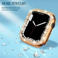 thumbnail image 5 of Case Compatible for Apple Watch Screen Protector Series 7, PC Hard Edge Cover Diamond Bumper Accessories for iWatch Women (Rosegold, 41mm), 5 of 5