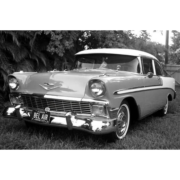 1956 Chevrolet Bel Air 2-door coupe Classic American Vintage Car 24x36 Poster