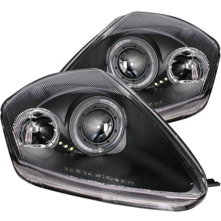 - ANZO 2000-2005 Mitsubishi Eclipse Projector Headlights w/ Halo Black