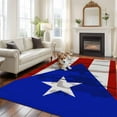 thumbnail image 3 of Star Blue Triangle Washable Area Rug 5 x 7 ft Red White Striped Puerto Flag Vintage, Soft Non Slip Rugs Stain Repellent Indoor Felt Carpet for Living Dining Room Bedroom Home Office, 3 of 9