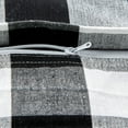 thumbnail image 4 of Contemporary Home Living Set of 2 Black and White Buffalo Check Pillow Cover, 20", 4 of 6