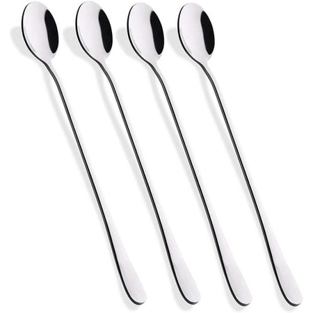 

Long Handle Iced Tea Spoon Coffee Spoon Ice Cream Spoon Stainless Steel Cocktail Stirring Spoons Set of 4