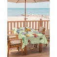 thumbnail image 2 of Outdoor Tablecloth with Umbrella Hole for Patio/Picnic/Party/Camping, Green Cartoon Truck Waterproof Table Cloth Rectangle Table Cover Washable, Funny Cute Colorful Car Tree Polka Dot (60"x 102"), 2 of 8
