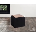 thumbnail image 4 of Loft Lyfe Fils de Coton 3-en-1 Pouf/pouf/table d'Extrémité, Noir, 4 of 7