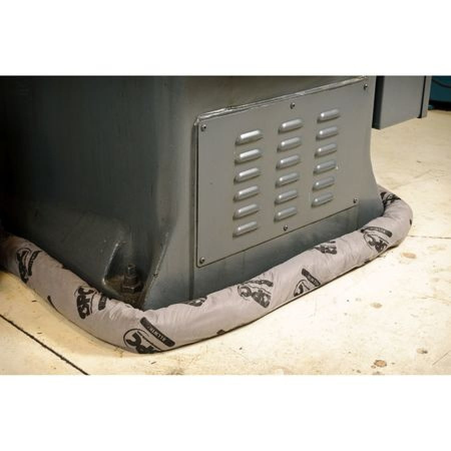 BRADY SPC ABSORBENTS AW124 Absorbent Sock, Absorbs 12 gal. Universal, PK 4 ,Gray