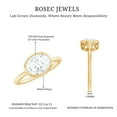 thumbnail image 6 of Rosec Jewels Lab Diamond Engagement Ring 2 Ct - 7X9 mm Oval East West Ring - EF-VS Grade Certified, 10K Yellow Gold, US 6.00, 6 of 7