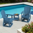 thumbnail image 5 of SERWALL HDPE Swivel Glider Chair Set of 2, Outdoor Swiveling Gliding Chair for Porch, Blue, 5 of 6