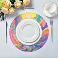 thumbnail image 5 of 15.4inch Round Placemats, DIY Printing Design, Suitable for Kitchen, Table Party Decoration A Waterfall Trippy, 5 of 7