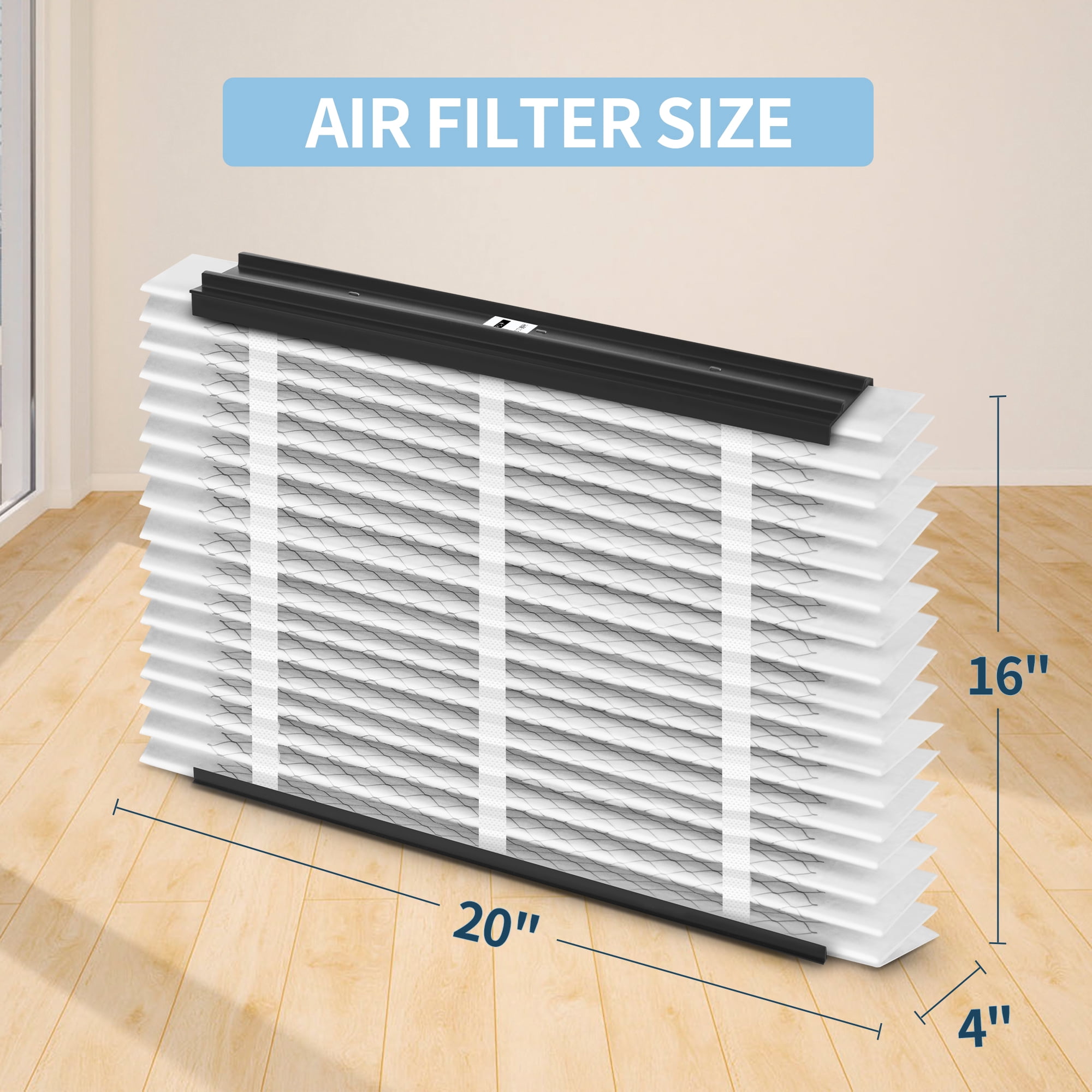 SNAPZY 113 110 Replacement Filter Compatible with AprilAire Air Purifier Models 1110, Merv 13 Whole House Furnace Filters Size 16x20x4, 2-Pack