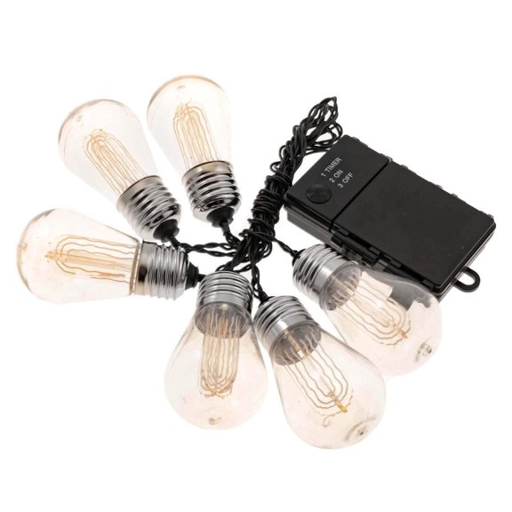 LitezAll LED Edison Bulb 6 Piece String Lights