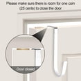 thumbnail image 3 of 6 Pack Over The Door Hooks, Sturdy Metal Single Over Door Hooks, White Door Hanger Hook Door Hooks for Hanging, Towels, Clothes, Bathroom, Hold Up to 20Lbs, 3 of 7