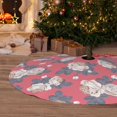 thumbnail image 6 of Yiaed Rose Flowers Print Christmas Tree Skirt , Tree SkirtsTree Mat for Christmas Winter Holiday Indoor Decorations-36", 6 of 7