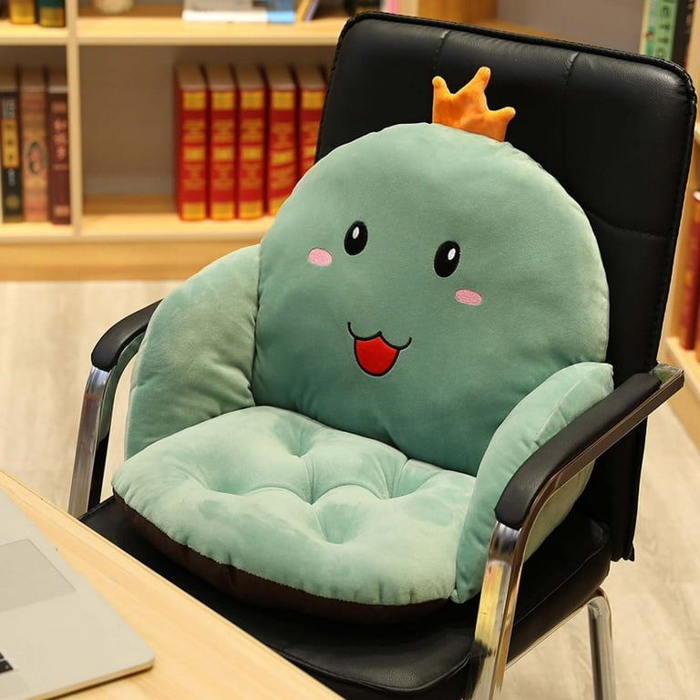  QYA Computer Chair Cushion Green, Cute Seat Cushion with  Backrest Non-Slip, Kawaii Chair Pillow for Gamer Chair, Comfy Chair Cushion  for Bedroom (32x 18, Green Dinosaur) : Home & Kitchen