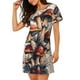 thumbnail image 2 of Easygdp Cute Forest Mushrooms Camisón de manga corta para mujer, informal, estampado, 2 of 6