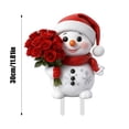 thumbnail image 2 of TIELUTT Interesting Xmas Snowman Garden Ground Stake Adornment Colorful Insert Art Christmas Signs Outdoor Valentines Day Banners for the Home Rabbit Cardboard Cutout Blank Yard Signs Banner Holder f, 2 of 3