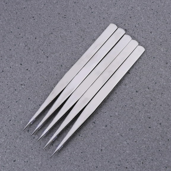 FRCOLOR 10PC Stainless Steel Tweezers with Straight Head for Home Sewing Machine and Craft Projects 4.5