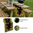 thumbnail image 5 of Sunflower Black Table Runner - 108 Inch Long, Kitchen Dining Table Runner Dresser Scarves, Watercolor Floral Vintage Farmhouse Farmhouse Decor for Coffee Tables Wedding Party Banquet, 5 of 8