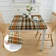 thumbnail image 2 of BANET Fall Tablecloth Square Autumn Thanksgiving Plaid Table Cloth Wrinkle Resistant Rustic Tablecloth for Holiday Kitchen Dining Room Party Indoor Outdoor white, 2 of 7