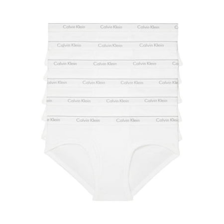 Calvin Klein Men's Cotton Classic Fit 6 Pack Briefs White Large
