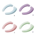 thumbnail image 3 of Moyic Almohadilla para asiento de inodoro doméstico, 2 piezas, calentador adhesivo para baño, alfombrilla de Color sólido para WC, cojín grueso de Juegos de accesorios de baño Púrpura Moyic HA083851-02, 3 of 6