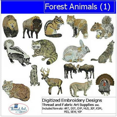 ThreadArt Machine Embroidery Designs Forest Animals Version 1