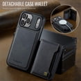 thumbnail image 2 of AutSpace Funda para Apple iPhone 17 Pro Max, Bloqueo RFID, Cuero PU, Compatible con MagSafe, Billetera Desmontable 2 en 1 con Tarjetero, Soporte, Cubierta Protectora Magnética, Negro, para iPhone 17, 2 of 10