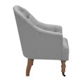 thumbnail image 4 of Jamiyah  Accent  Chair  Gray  Linen  Upholstered  Curved  Back, 4 of 7