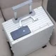 thumbnail image 4 of Caja de barra de tracción de rueda Universal silenciosa para equipaje, Maleta de transporte abierta, caja de embarque de 20, 24, 26, 28 pulgadas, marco de aluminio de viaje, 4 of 4