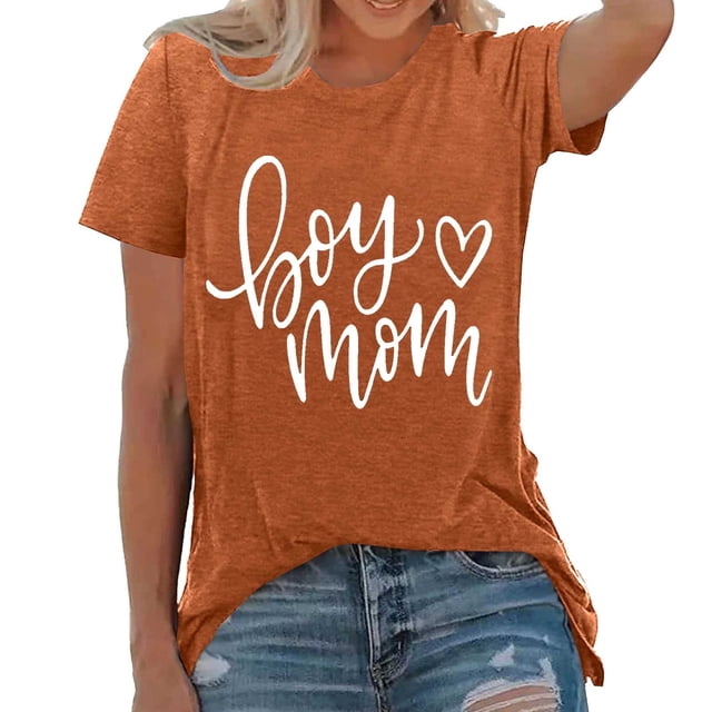 YDLCAFD T-Shirts pour Femmes Tendance Été Mode Féminine Haut Imprimé Col Rond Ample T-Shirt