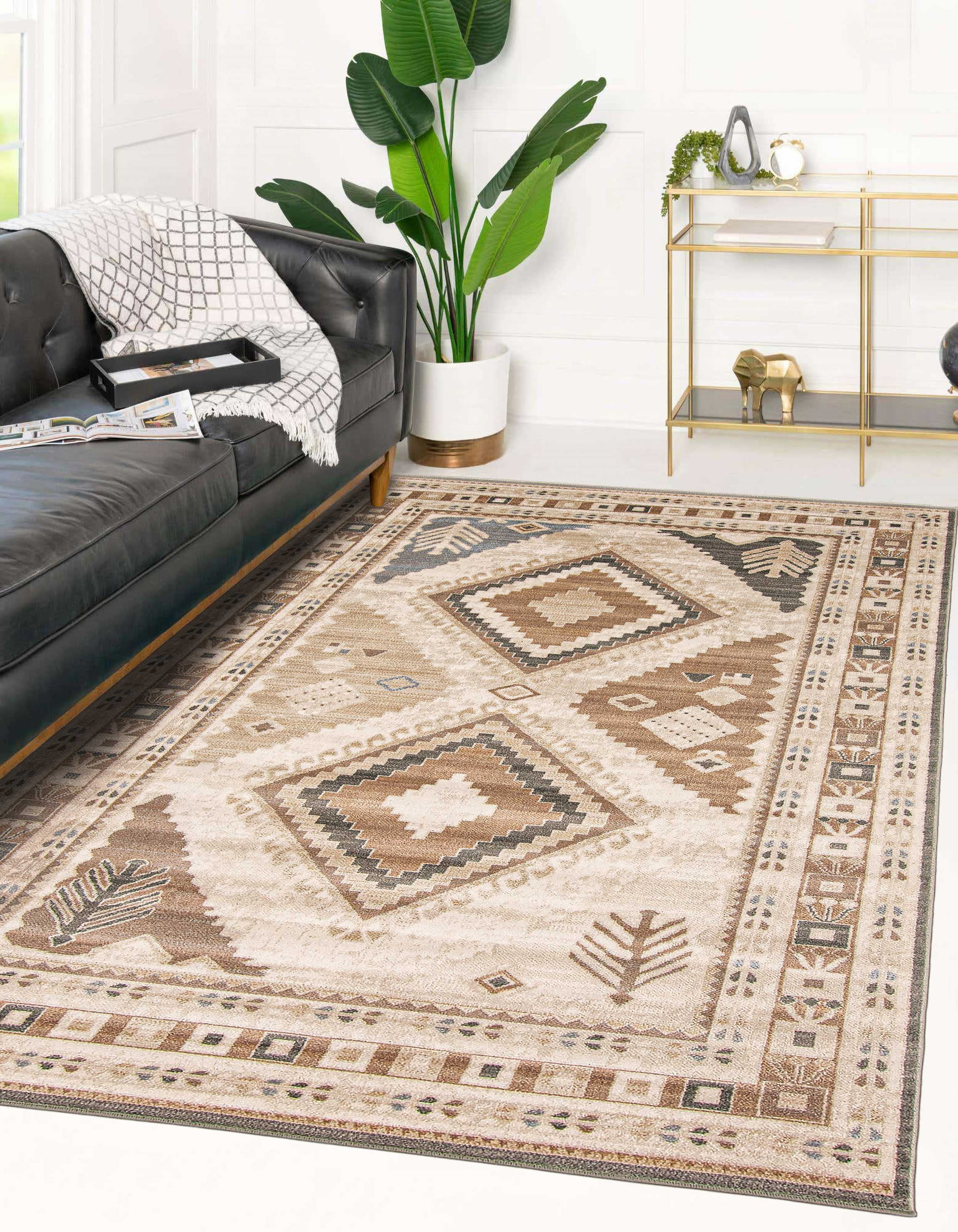 ECARPET Lia Tribal Area Rug for Living Room, Bedroom, Dining Room, Entrance, Hallway and More.