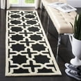 thumbnail image 3 of SAFAVIEH Cambridge Liz Geometric Wool Area Rug, Black/Ivory, 4' x 4' Square, 3 of 10