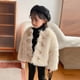 thumbnail image 2 of Gibobby Grandes NiñosChaqueta de moda para niñas pequeñas, otoño invierno, cárdigans para niños pequeños, chaquetas de forro polar ligeras y borrosas, ab(Amarillo, 10-12 Años), 2 of 5