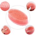 thumbnail image 3 of KAIYANG Cepillo de baño de silicona, 2 en 1, cepillo de masaje para rostro y cuerpo, para baño y ducha, limpia suavemente la piel (rosa), 3 of 5