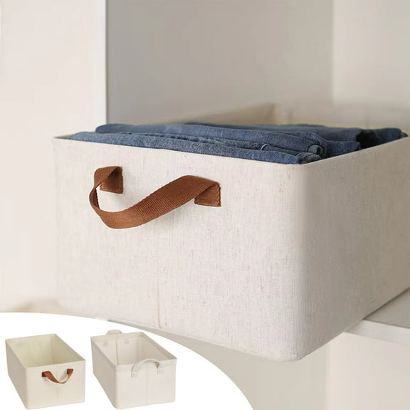 Drawer Organizers for Clothing, Wardrobe Clothes Organizer, Set of 6 Khaki Fabric Bins with Handles for Folded Garments, Space-saving & Stackable Design for Bedroom, Closet, and Dresser