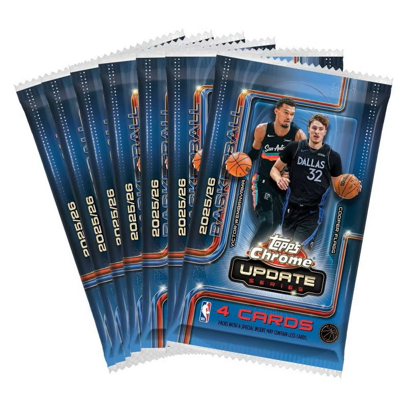 2025-26 Topps Chrome Update Series Basketball Trading Cards Sealed Value Blaster Box