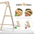 thumbnail image 3 of Zimtown Porch Swing Frame Swing Stand A-Frame 600lbs Wooden, Orignal, 4FT, 3 of 10