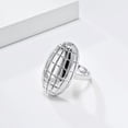 thumbnail image 2 of PAURO Women's Stainless Steel Lightweight And Luxurious Bread Ring Silver Size 11, 2 of 5