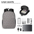 thumbnail image 4 of Disketp Ladybugs on Black and White Striped School Backpack, Lightweight Basic Middle School Bookbags 17 Inch Casual Daypack for Student College, Travel or Outdoor, 4 of 6