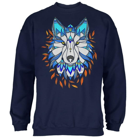 Totem Wolf is my Spirit Animal Mens Sweatshirt Navy SM