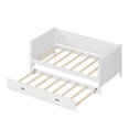 thumbnail image 6 of Twin Size Daybed with Trundle, Solid Wood Daybed Frame for Kids Teens Guests, Space Saving Twin Bed for Bedroom, 6 of 7
