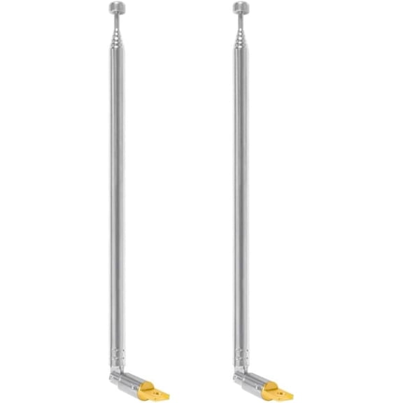 2 count Telescopic Antenna 6 Sections 65cm AM FM Antenna Portable Radio Antenna for Radio, TV and Other Electric Products
