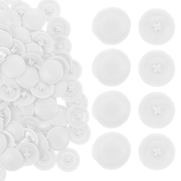 Hemoton 500pcs Screw Decorative Caps Plastic Screw Covers Furniture Screw Protector Cabinet Screw Head Topper Wall Hole Decoration