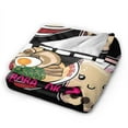 thumbnail image 3 of Super Soft Flannel Throw Ramen Blanket 60"X50" For Bed, Sofa, Camping, Cold Cinema Or Travel,Gift For Your Family And Friend, 3 of 8