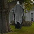 thumbnail image 3 of Hanging Ghost w/ Light Up Eyes - 5 Ft, 3 of 7
