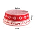 thumbnail image 2 of BIGTREE Christmas Tree Collar Dress up Skirt Elk Snow Print Woven Knitting Cover Holiday Decorations, 2 of 11